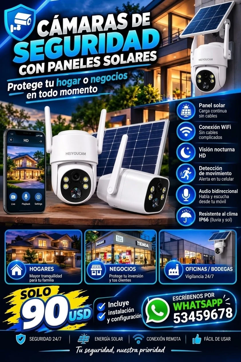 Camara de seguridad HeyYuoCam de Panel Solar's foto | Merk2 La Preferida |  BizneCubano